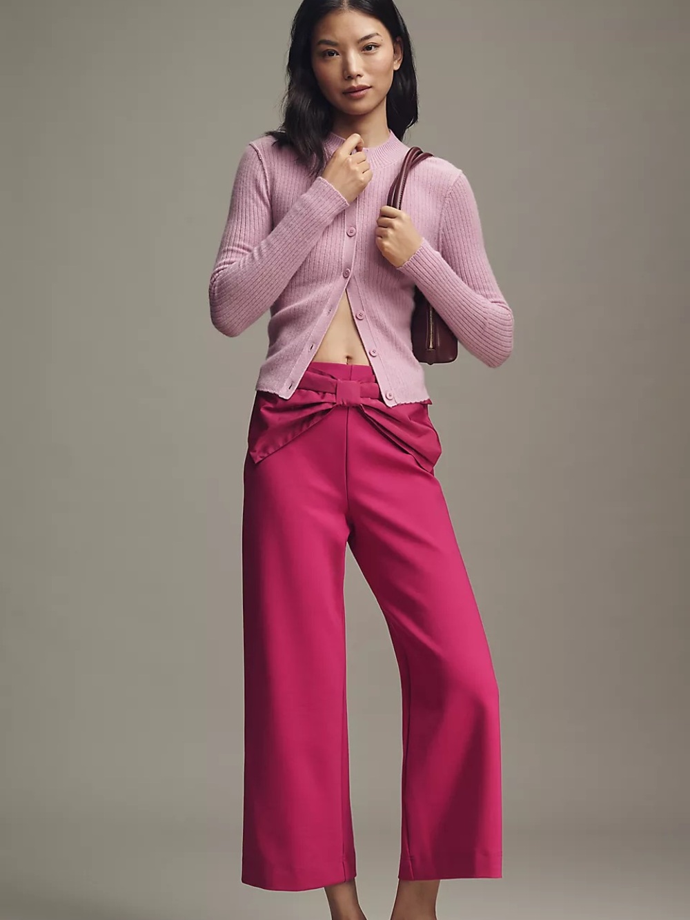 Anthropologie Maeve The @Merricksart Collette Crop Bow-Waist Pants 33T